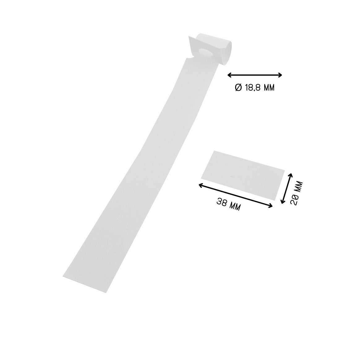 Loop Lock Label With Tier-off Stud and 18mm Loop 