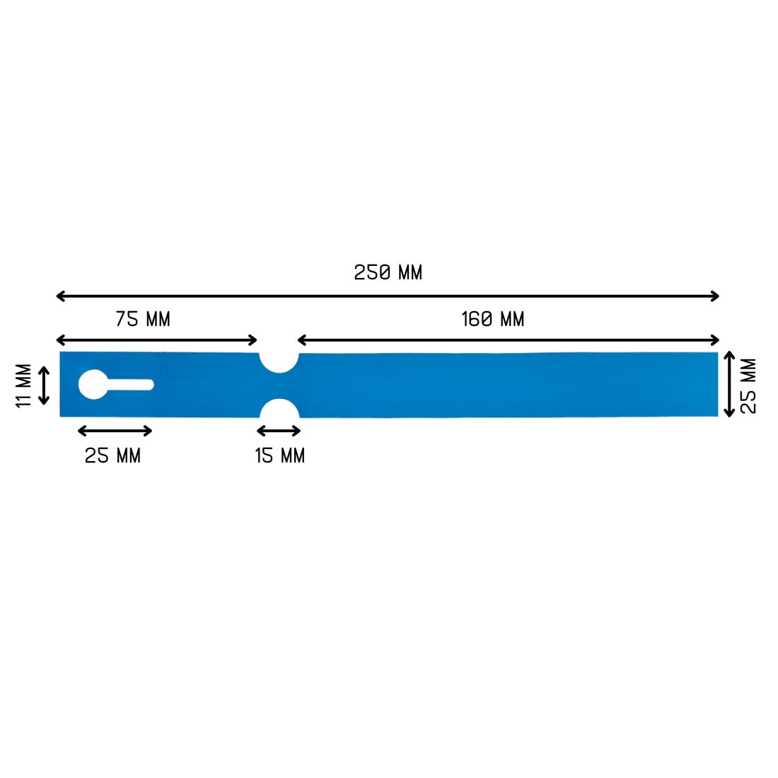 Loop Lock Labels On Roll | Blue Self-Tie Plant Tags 250x25mm 4-Across ...