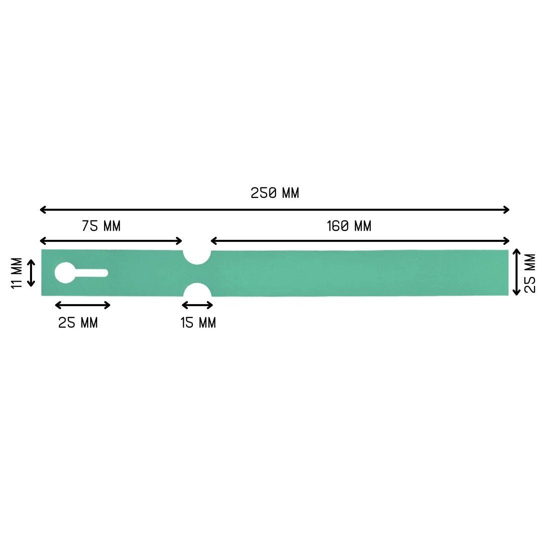 Loop Lock Labels On Roll | Green Self-Tie Plant Tags 250x25mm 4-Across ...