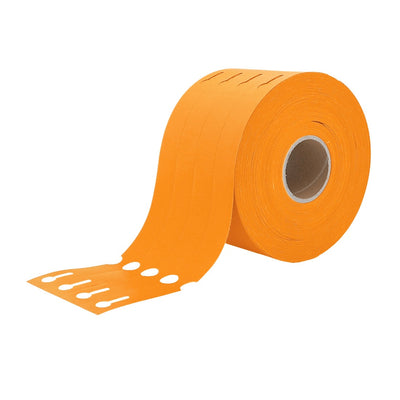 Orange Plant Wrap Around Loop Label On Roll