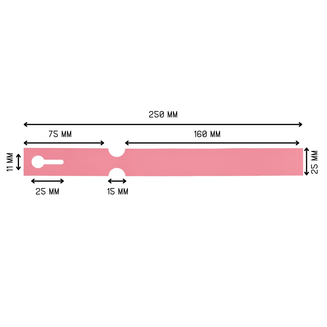 Loop Lock Labels On Roll | Pink Self-Tie Plant Tags 250x25mm 4-Across ...