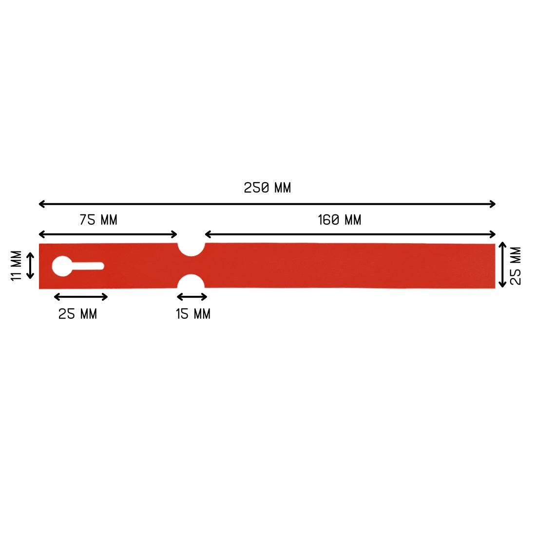 Labelsloop Tack Loop Lock Labels On Roll |Red Self-Tie Plant Tags 250x25mm 4-Across ...