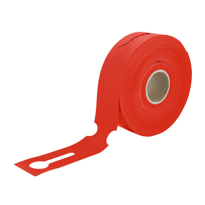 Red Loop Lock Labels On Roll