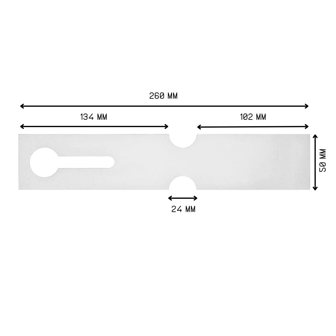 Loop Tags White 260x50mm