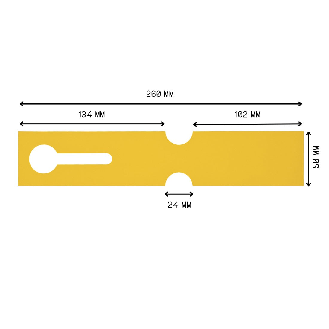 Plant Hang Tags 260x50mm Yellow 