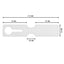 Large Self-tie Tags White 273x59mm