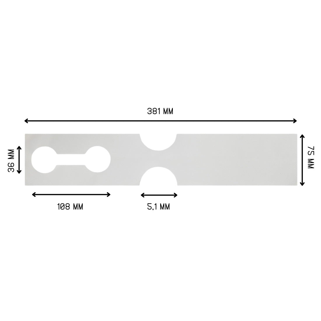 XXL Lock Loop Labels White 381x75mm