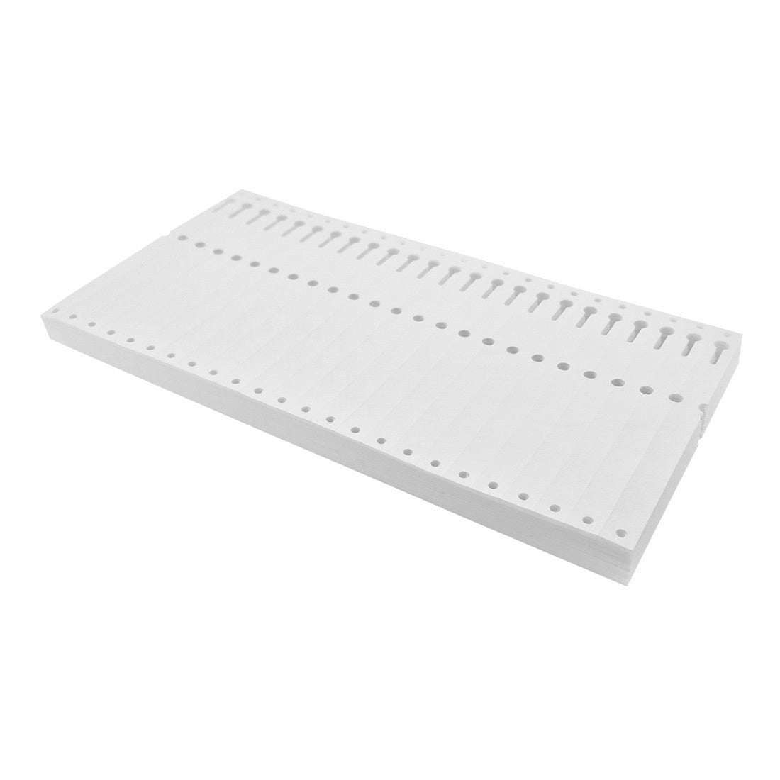 Zigzag-Folded Stacked Loop Lock Labels For Matrix Printer White Plant Tags Tree Labels