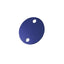 Dark Blue Aluminium Round Tag With Two Mounting Holes Blank