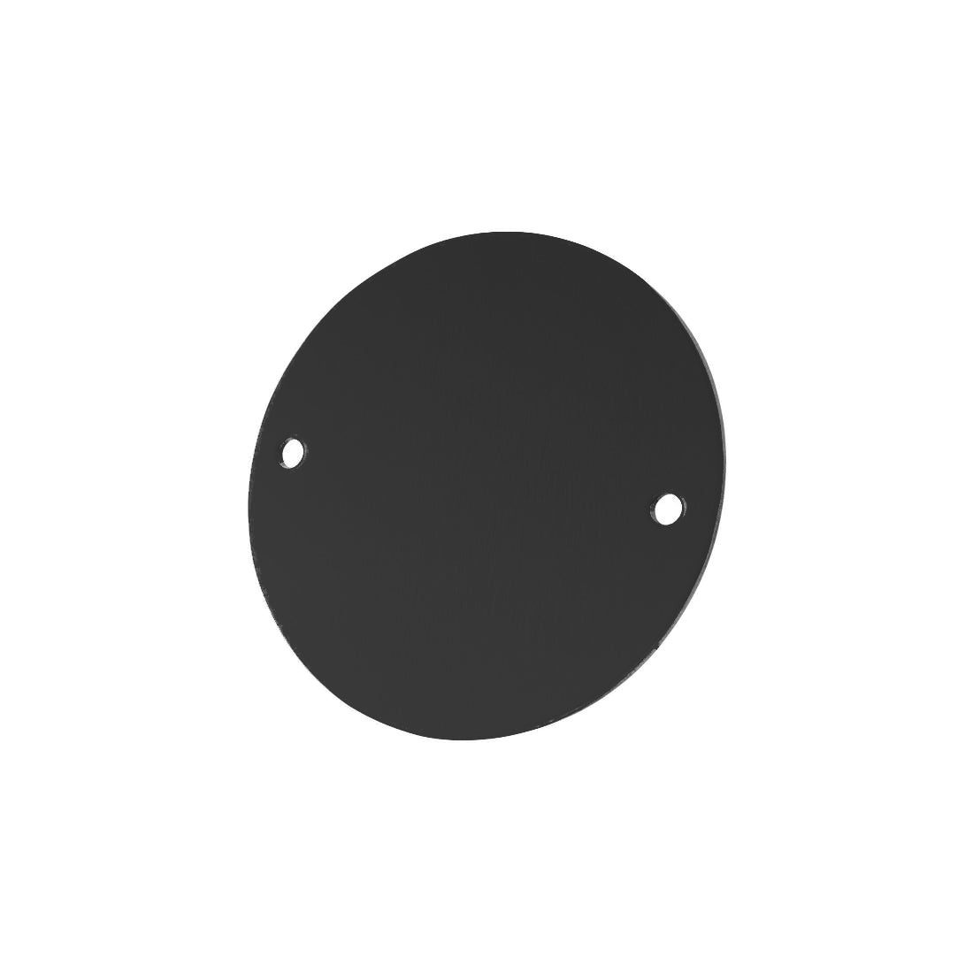 Black Anodised Aluminium Tags With Two Mounting Holes 50mm Diameter