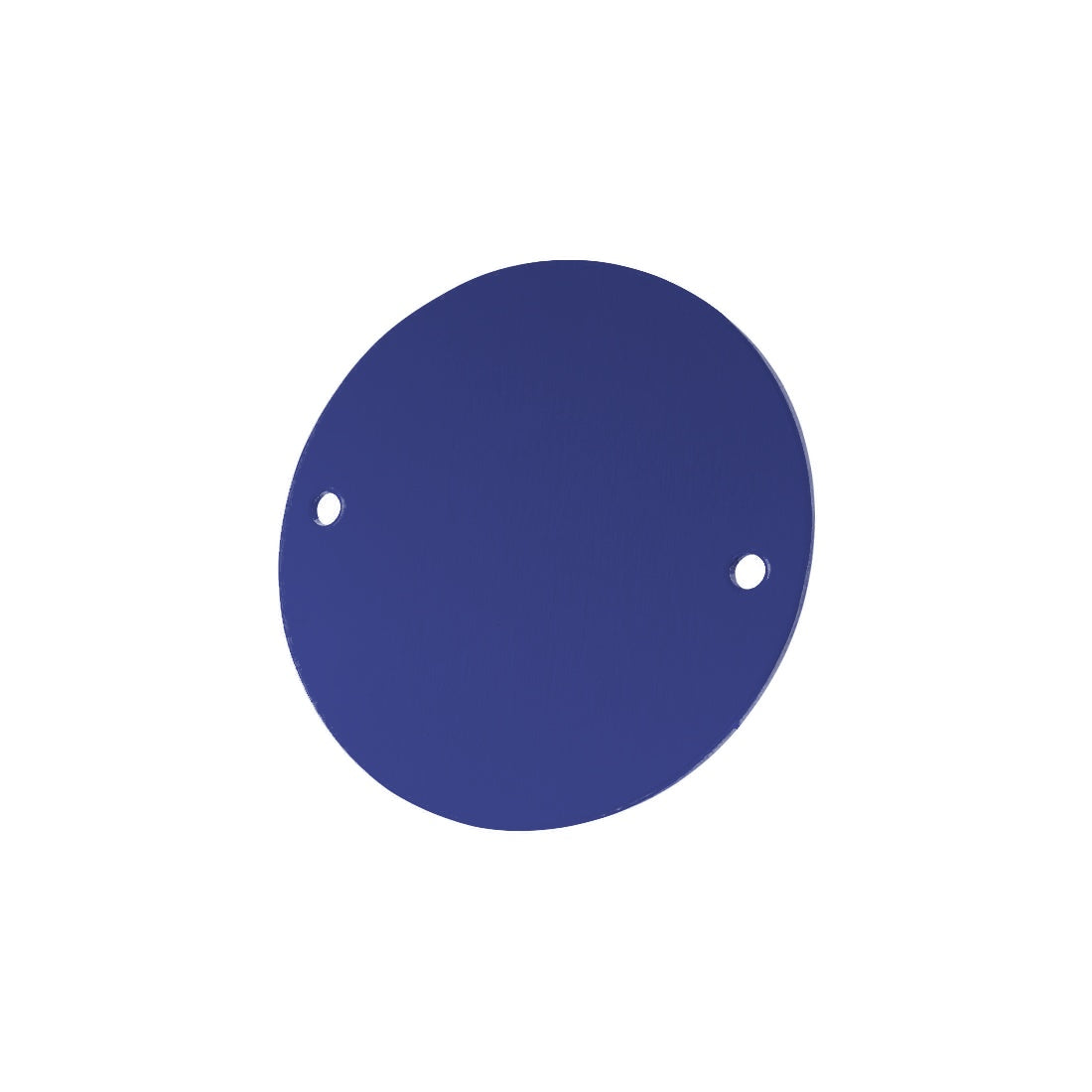 Dark Blue Anodised Aluminium Tags With Two Mounting Holes 50mm Diameter