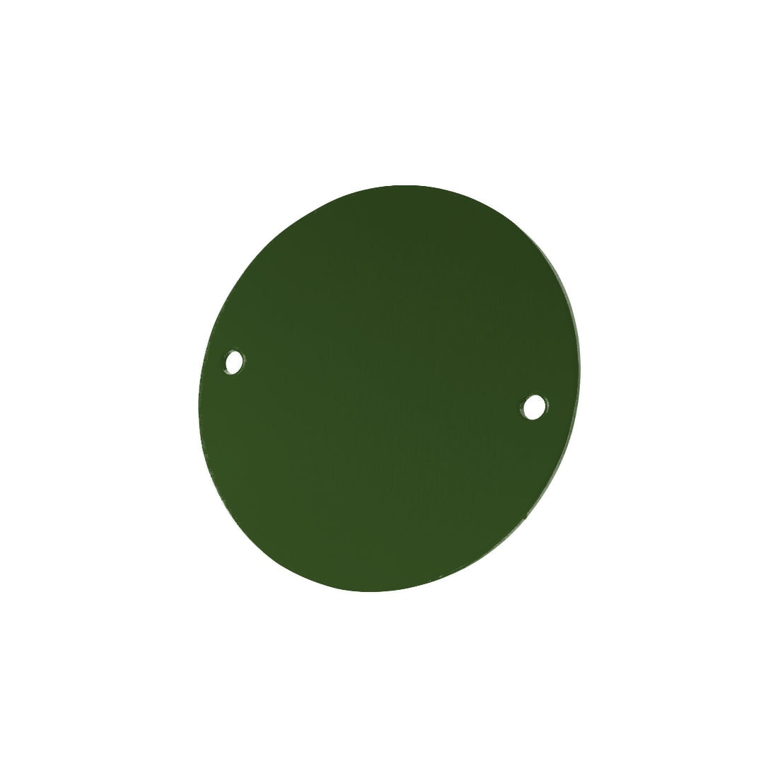Dark Green Anodised Aluminium Tags With Two Mounting Holes 50mm Diameter