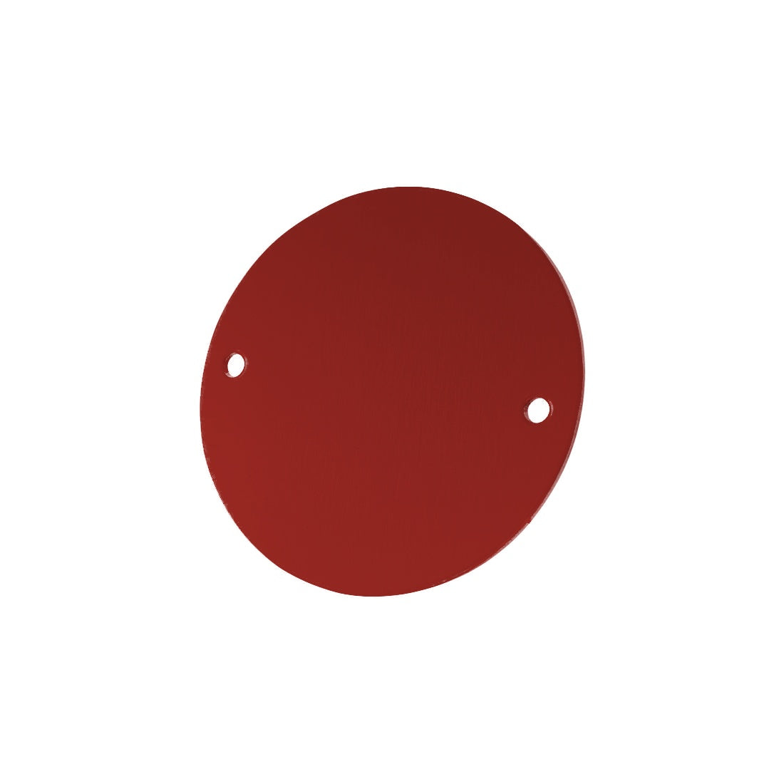 Red Anodised Aluminium Tags With Two Mounting Holes 50mm Diameter