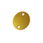 Gold Aluminium Round Tag With Two Mounting Holes Blank