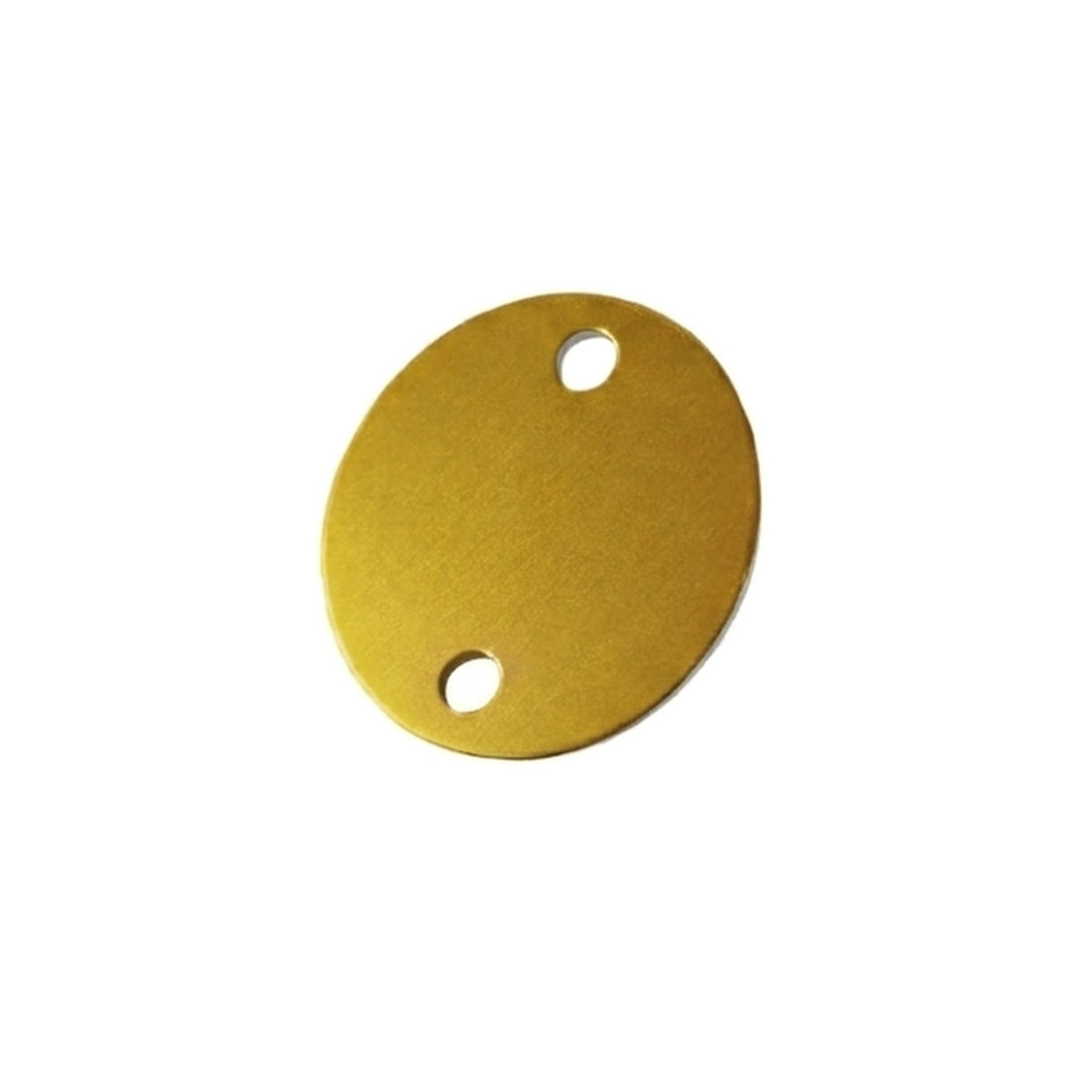 Gold Aluminium Round Tag With Two Mounting Holes Blank