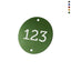 Round Coloured Aluminium Number Tags with Two Mounting Holes Top/Bottom 50mm