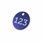 Blue Anodised Aluminium Round Number Tags 30mm or 40mm