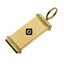 Rectangle Gold Brass Hotel Key Tags With Custom Engraving and Rubber Ring