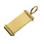 Rectangle Gold Brass Hotel Key Tags With Custom Engraving and Rubber Ring