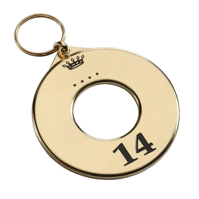 Round Gold Brass Hotel Key Tags With Custom Engraving