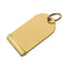 Rounded Top Rectangle Gold Brass Hotel Key Tags With Custom Engraving and Rubber Ring