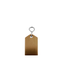 Bronze Aluminium Rectangle Key Tag 50mm Front View On A White Background