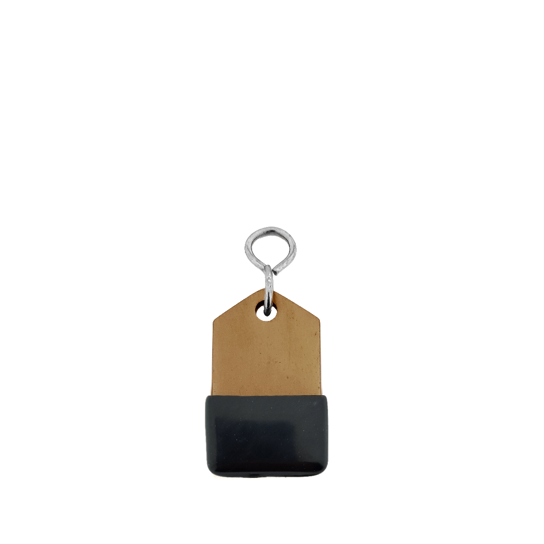 Bronze Aluminium Rectangle Hotel Key Tag With Rubber Cap 50mm  
