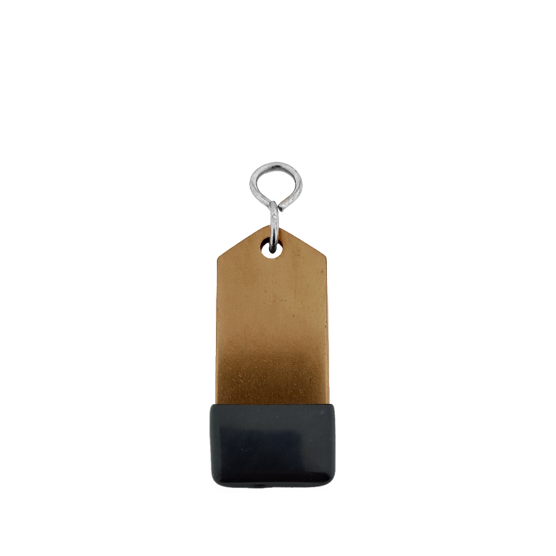 Bronze Aluminium Rectangle Hotel Key Tag With Rubber Cap 70mm  