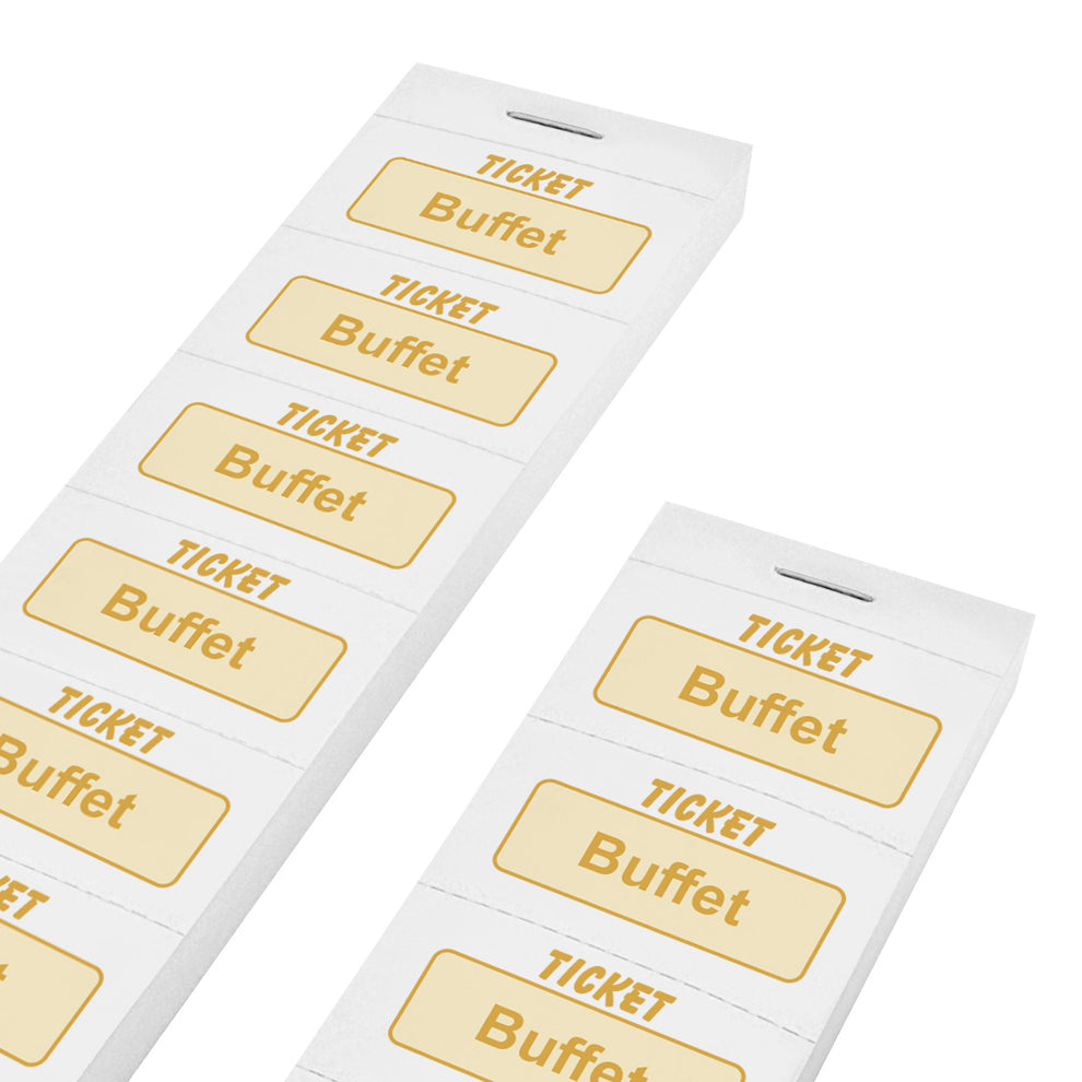 Buffet Ticket Strips | Paper Buffet Redemption Tickets Booklet ...