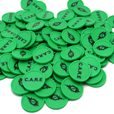 Custom Printed Round Plastic Tokens 35mm - MOQ 100