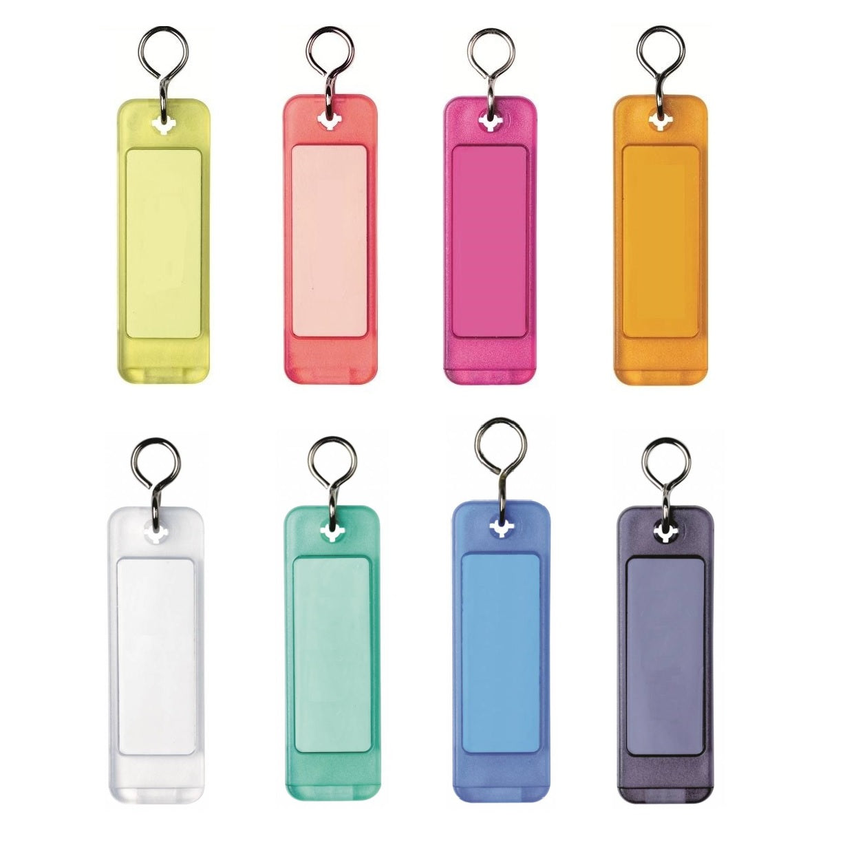 Extra Large Label Window Key Tags with S-Hook 90x30mm