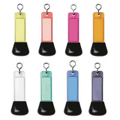 Extra Large Label Window Key Tags with Rubber Cap 90x30mm