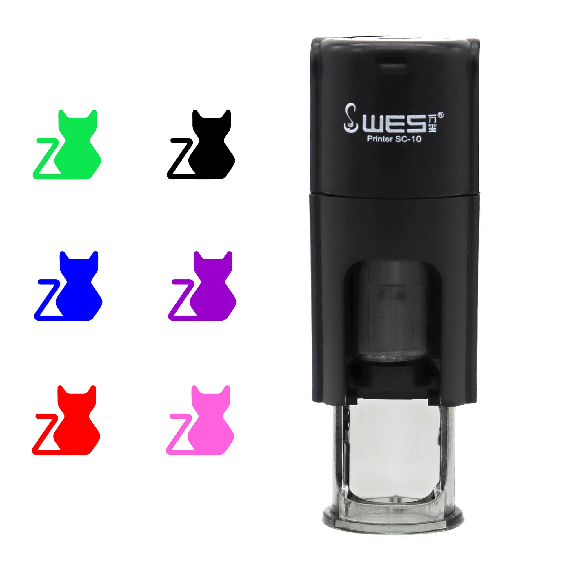 Cat Stamp with available ink colours