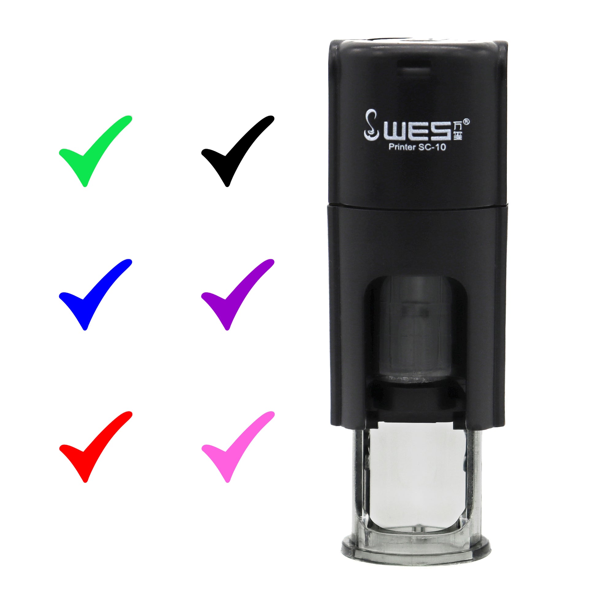 Checkmark Stamp available in six colours
