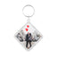 Custom Printed Acrylic Photo Frame Key Tag  Diamond Shaped 58x58mm