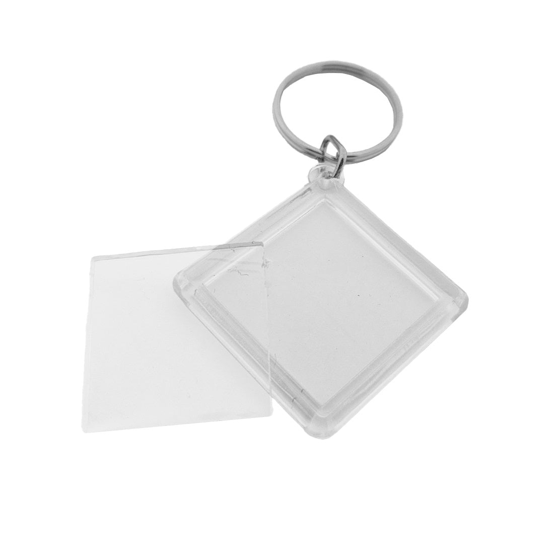 Clear Acrylic Photo Frame Key Tags Diamond Shape