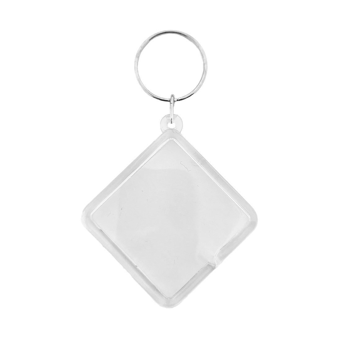 Clear Acrylic Photo Frame Key Tags 58x58mm Diamond Shape