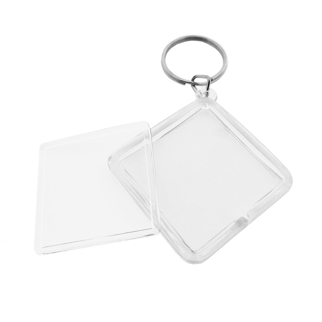 Clear Acrylic Photo Frame Key Tags 58x58mm Diamond Shape