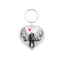 Custom Printed Acrylic Photo Frame Key Tags Heart-shaped 50x50mm