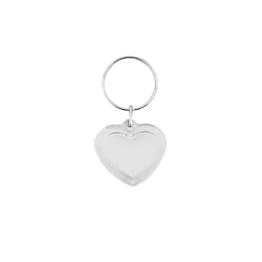 Clear Acrylic Photo Frame Key Tags Heart Shape