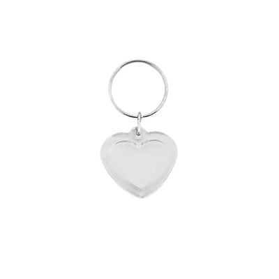 Clear Acrylic Photo Frame Key Tags Heart Shape