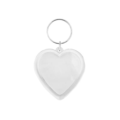 Clear Acrylic Photo Frame Key Tags Heart Shape