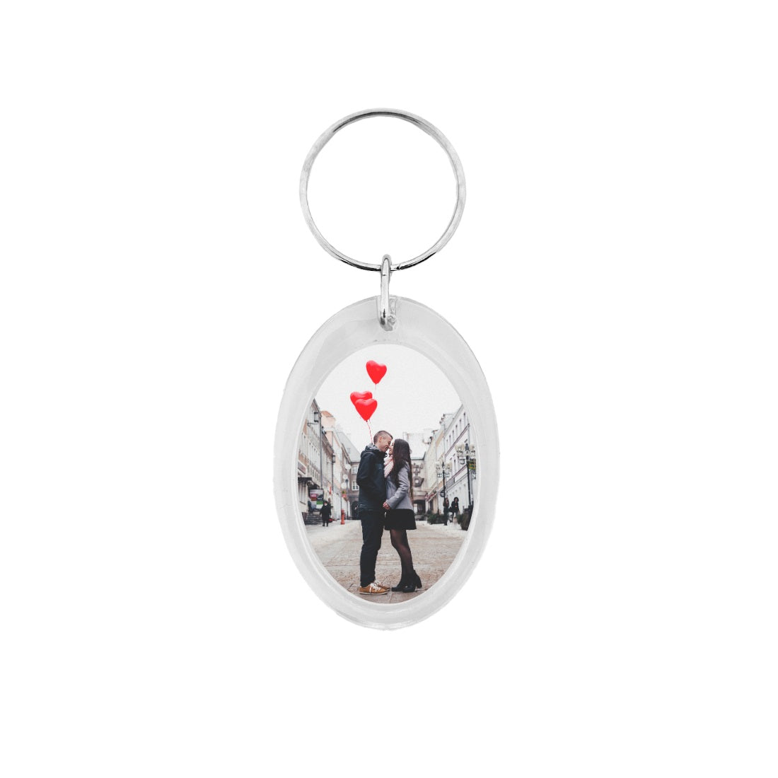 Custom Printed Acrylic Photo Frame Key Tags Oval 