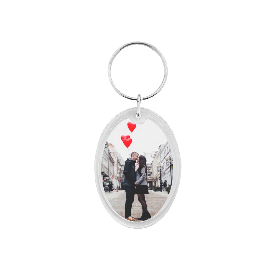 Custom Printed Large Acrylic Photo Frame Key Tags Oval