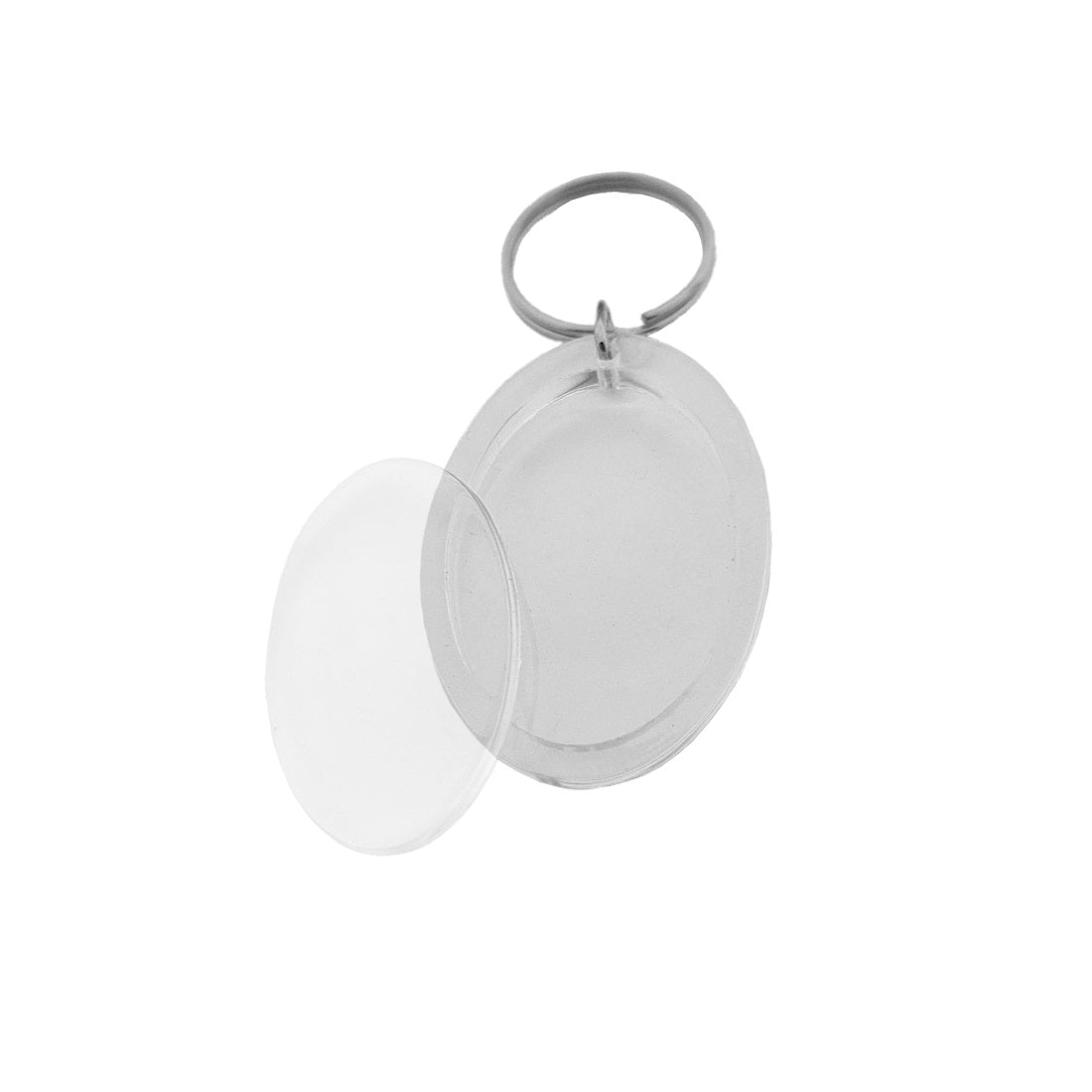 Clear Acrylic Photo Frame Key Tags Oval Shape