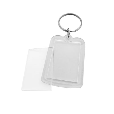 Clear Acrylic Photo Frame Key Tag Rectangle