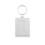 Clear Acrylic Photo Frame Key Tags Rectangle With Ridges Edges