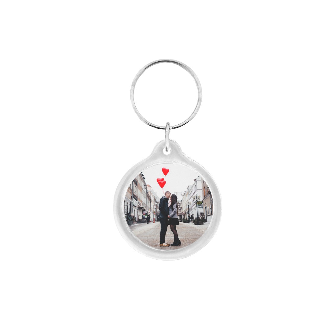 Custom Printed Acrylic Photo Frame Key Tag Round 40mm