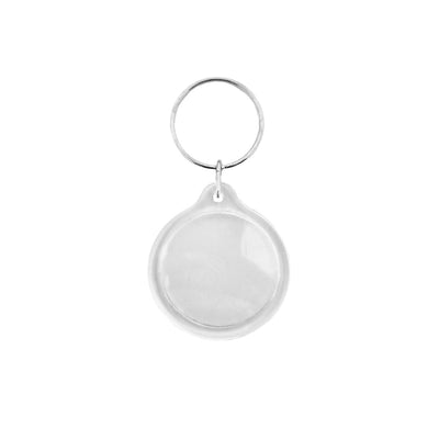 Clear Acrylic Photo Frame Key Ring Round