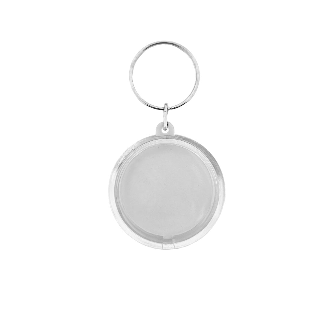 Clear Acrylic Photo Frame Key Tag Round 43mm